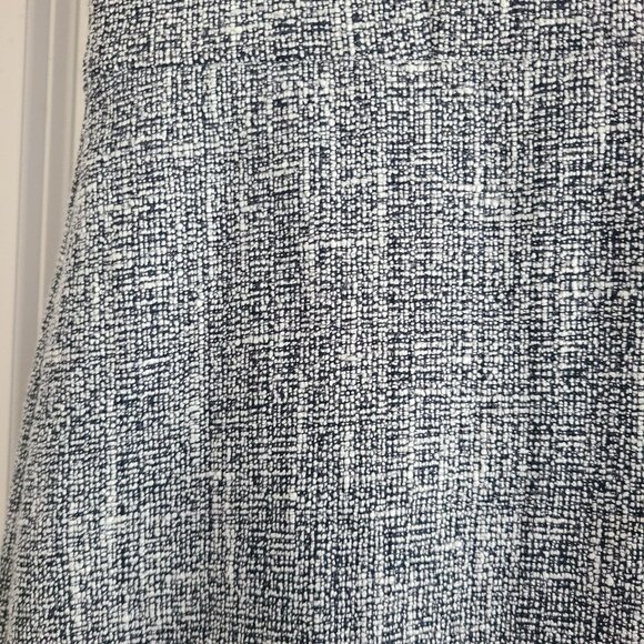 Banana Republic Dress Womens 10 Blue White Tweed Short Sleeve Sheath Career Chic - Picture 6 of 10